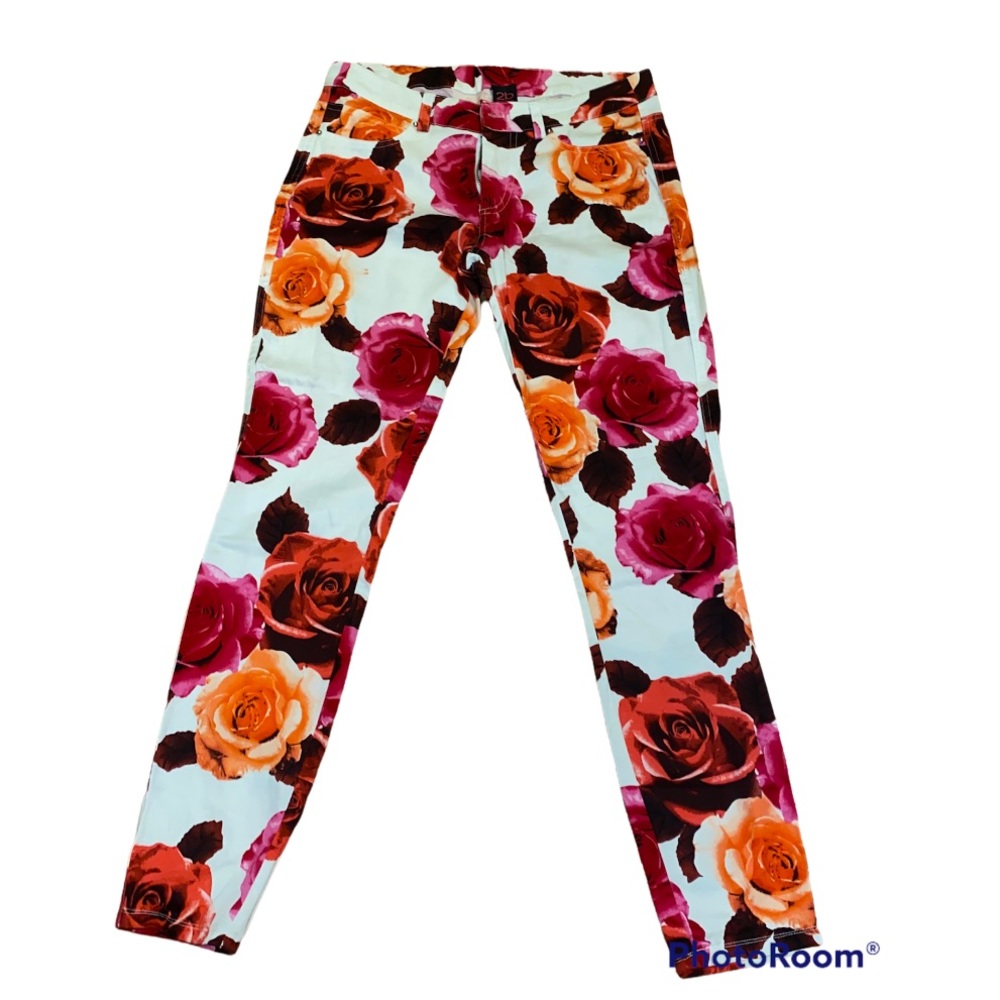 2B Bebe floral skinny jeans